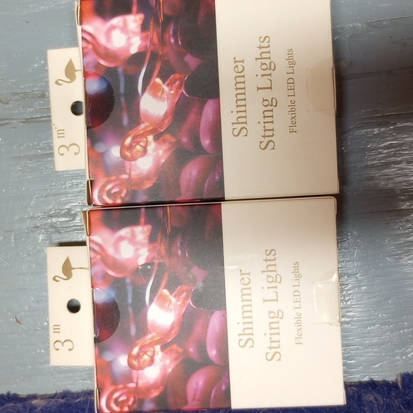 2 sets.  Manor Lane Pink Flamingo Shimmer LED Flexible String Lights. NEW - Picture 2 of 5